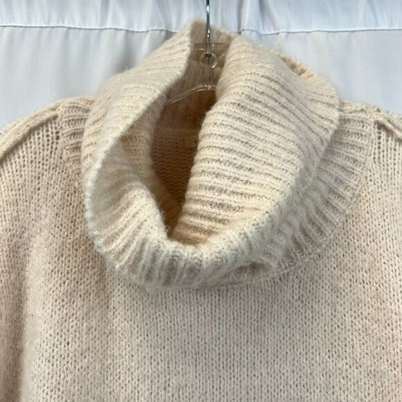 Reb. in J. Womens Cream Knitted Turtleneck Sweater Pullover Sweater Size Large - Picture 3 of 9